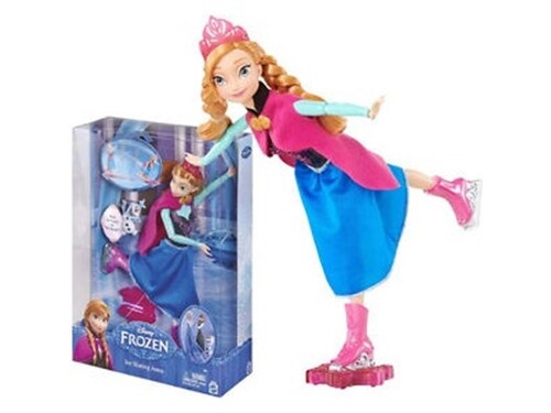 MATTEL DISNEY FROZEN BAMBOLA DOLL ANNA CHE DANZA SUL GHIACCIO