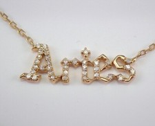 14K Yellow Gold Plated 1.00CT Round Lab Created Diamond Customize Names Pendant