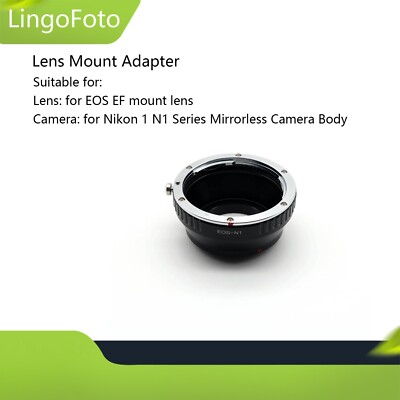 Lens Mount Adapter for EOS EF Mount Lens to for Nikon 1 N1 J1 J2 J3 S1 V1 Camera