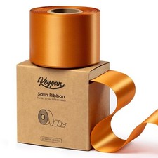 Copper Satin Ribbon 2.5 Inch Double-Faced Polyester Ribbons 25 Yards for Bows...