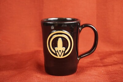 Deneen Pottery 2016 Coffee Tea Mug Black Rocket Emblem