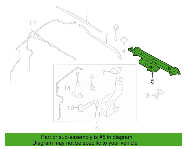 Nuevo Motor limpiaparabrisas genuino Motorcraft WM-790 Ford OEM 2011-2015 MKX Edge Foto 2 de 4
