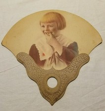 Vintage Spangles Advertising Hand Fan - Spangles Bakery ; Milford ILL
