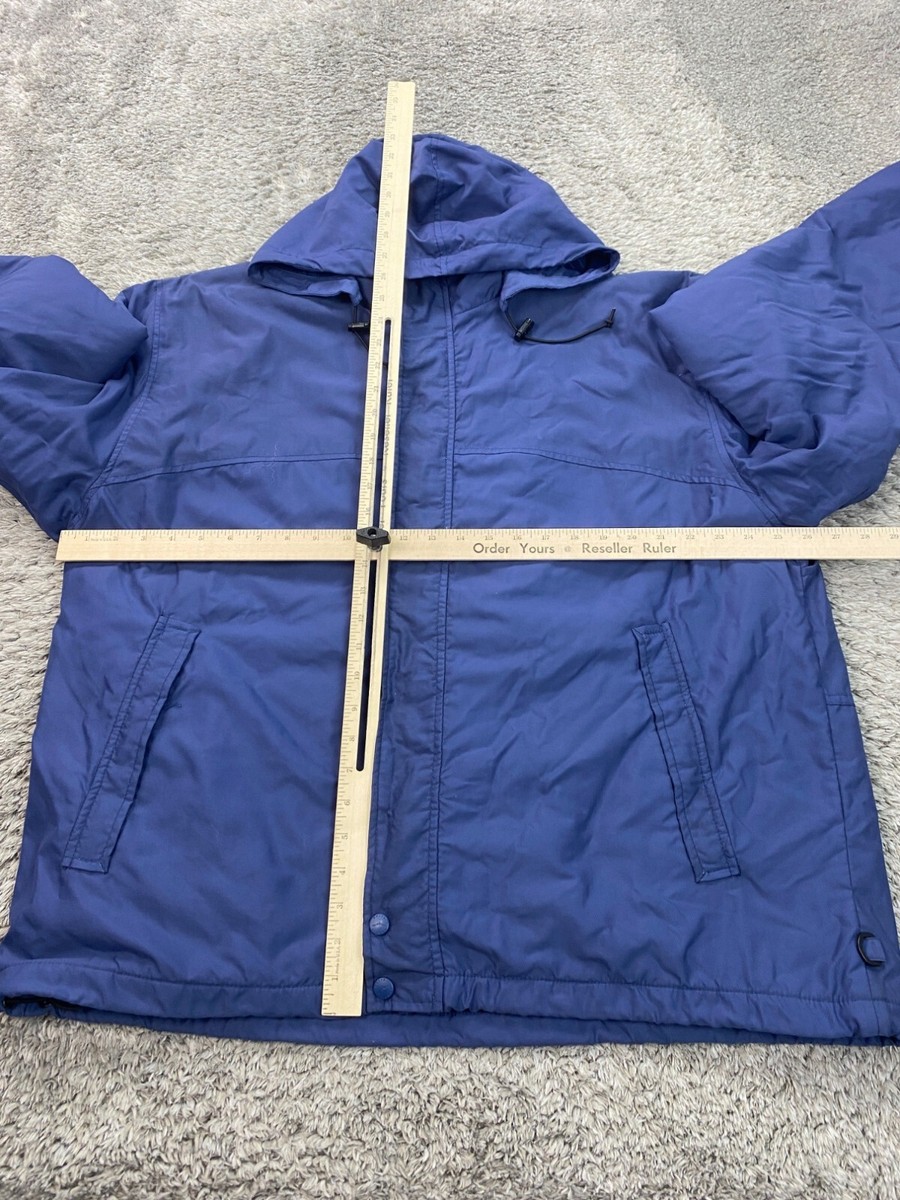 White Sierra Jacket Mens XL Blue Fleece Lined Hooded