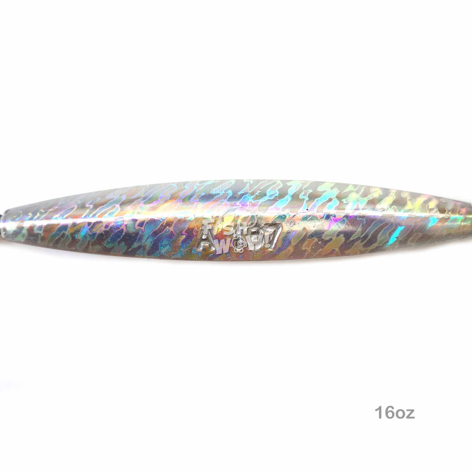 20pcs 16oz Fish WOW!® Diamond Jig Mylar Holographic Laser Treble Hook big game - Image 4
