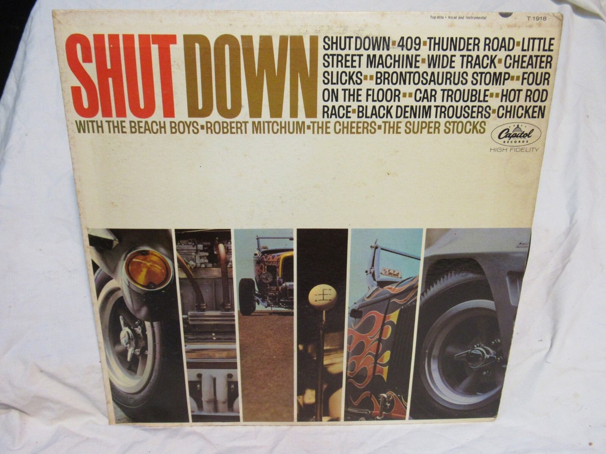 SHUT DOWN 1963 LP with The Beach Boys,Robert Mitchum,The Cheers,The  Superstocks