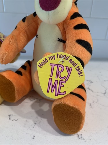 Mattel Disney Winnie the Pooh TIGGER Talking Interactive Toy Pre-Owned 1999 Vtg - Picture 5 of 11