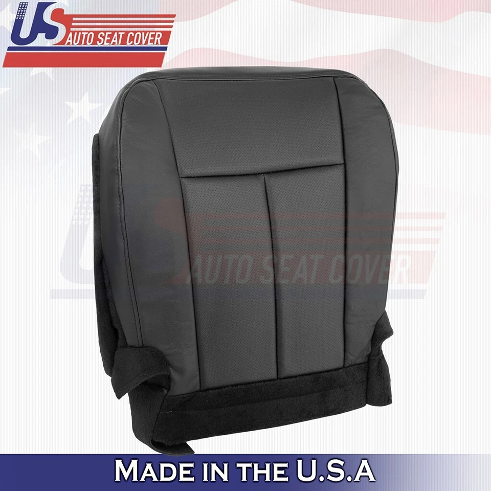 2015 2016 2017 Compatível com Ford Expedition Parte Inferior de Passageiros com Capa de Couro Perf Preta - Imagem 3 de 4