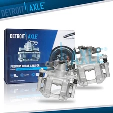 Pair Rear Brake Calipers w/ Brackets for 2015-2020 Ford Transit-250 Transit-350