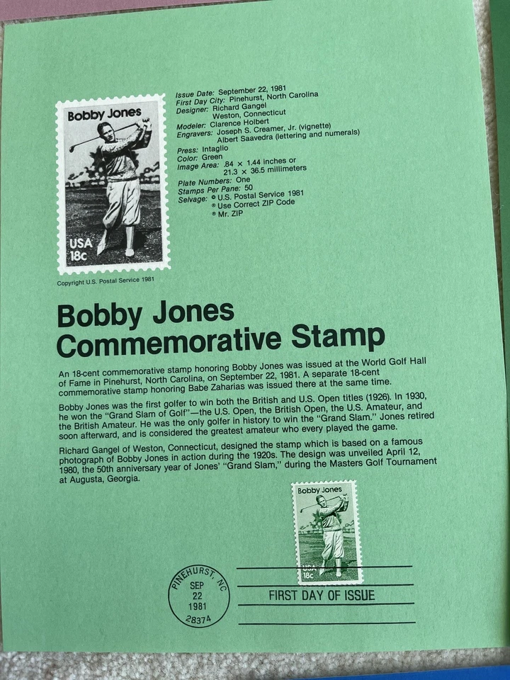 Lot Of 5 FDC's USPS First Day Issued Souvenir Pages from 1981 Stamps - Image 4 of 4