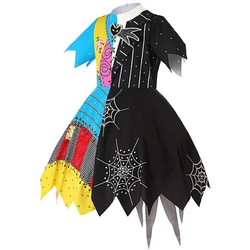Nightmare Before Christmas Sally Kleider Kostüm Karneval Fasching für Mädchen」 - Imagen 4 de 17