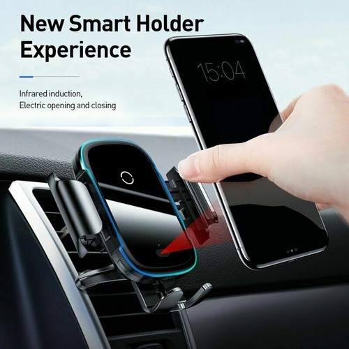 Baseus 15W Qi Wireless Charger Air Vent Dashboard Car Phone Holder Desk Stand - Picture 7 of 13