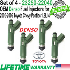 Genuine Denso 4 Units Fuel Injectors For 2003 2004 2005 Toyota Celica 1.8l I4