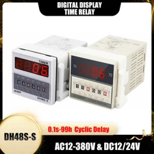DH48S-S Digital Display Time Relays 0.1s-99h Cyclic Delay AC12-380V & DC12/24V