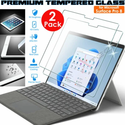 NOT SPECIFIED 2 Pack Genuine TEMPERED GLASS Screen Protectors for Microsoft Surface Pro 8 13"