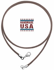 Brown Satin Silk Cord Necklace Silver/Gold Clasp 16" 18" 20" 22" 24" 26" 28" 30"