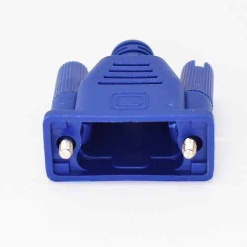 10pcs D-Sub Hood Cover Case For 9pin 2 Row or 15pin 3 Row One Piece Moulded Blue - 第 1/5 張圖片
