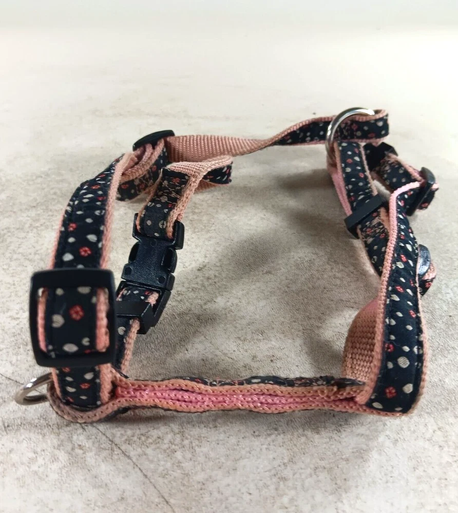Dog Harness Pink and Black for Small Dogs Jack Russell Terrier