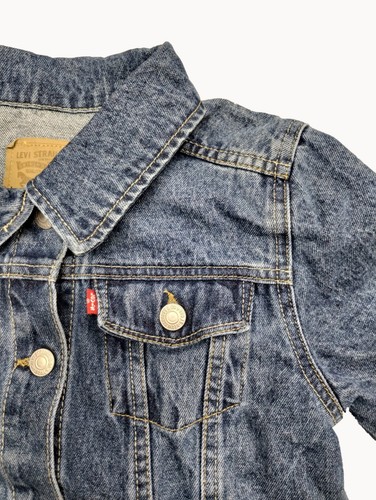 Levi's Girl's Denim Jacket Medium Dark Wash - Picture 3 of 4