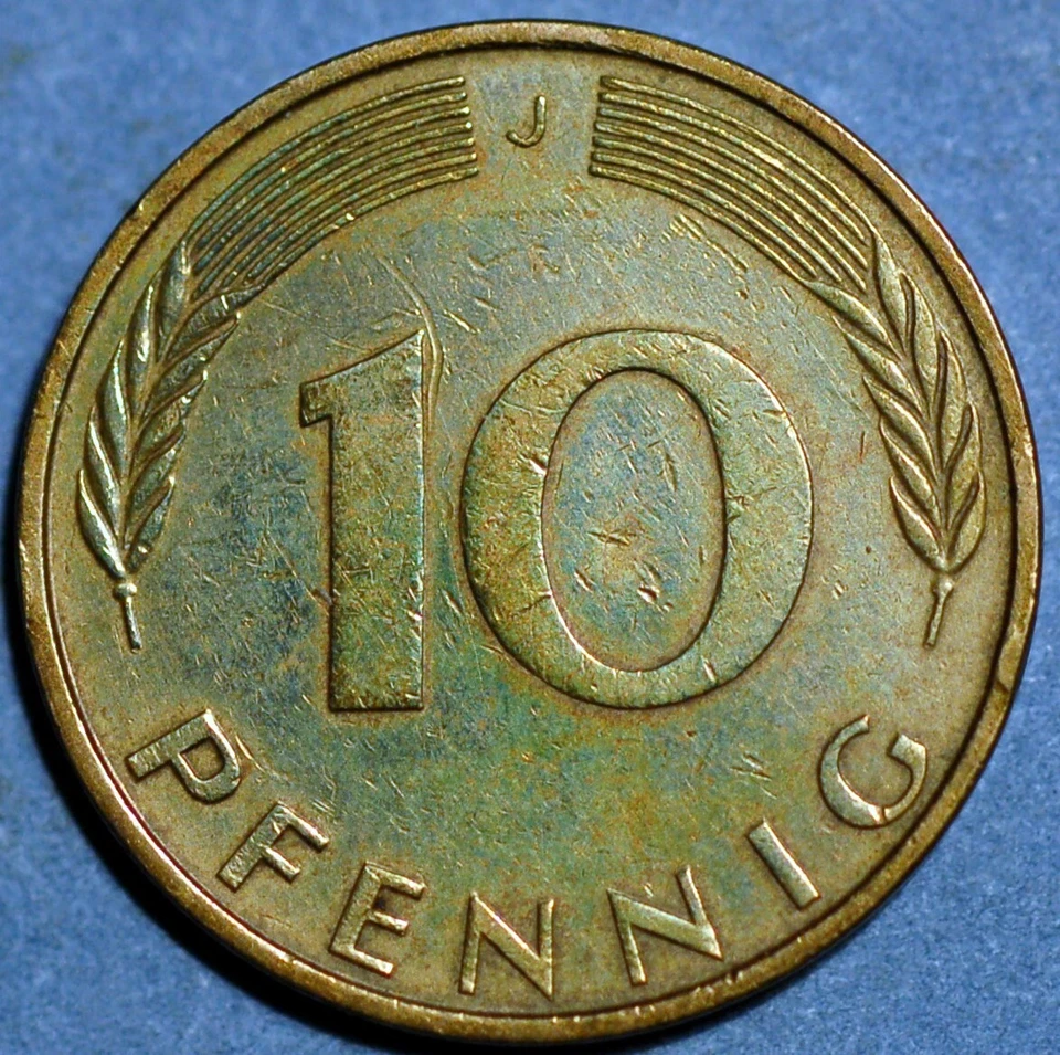 Alemania República Federal 10 Pfennig 1971 KM# 108 Foto 2 de 2