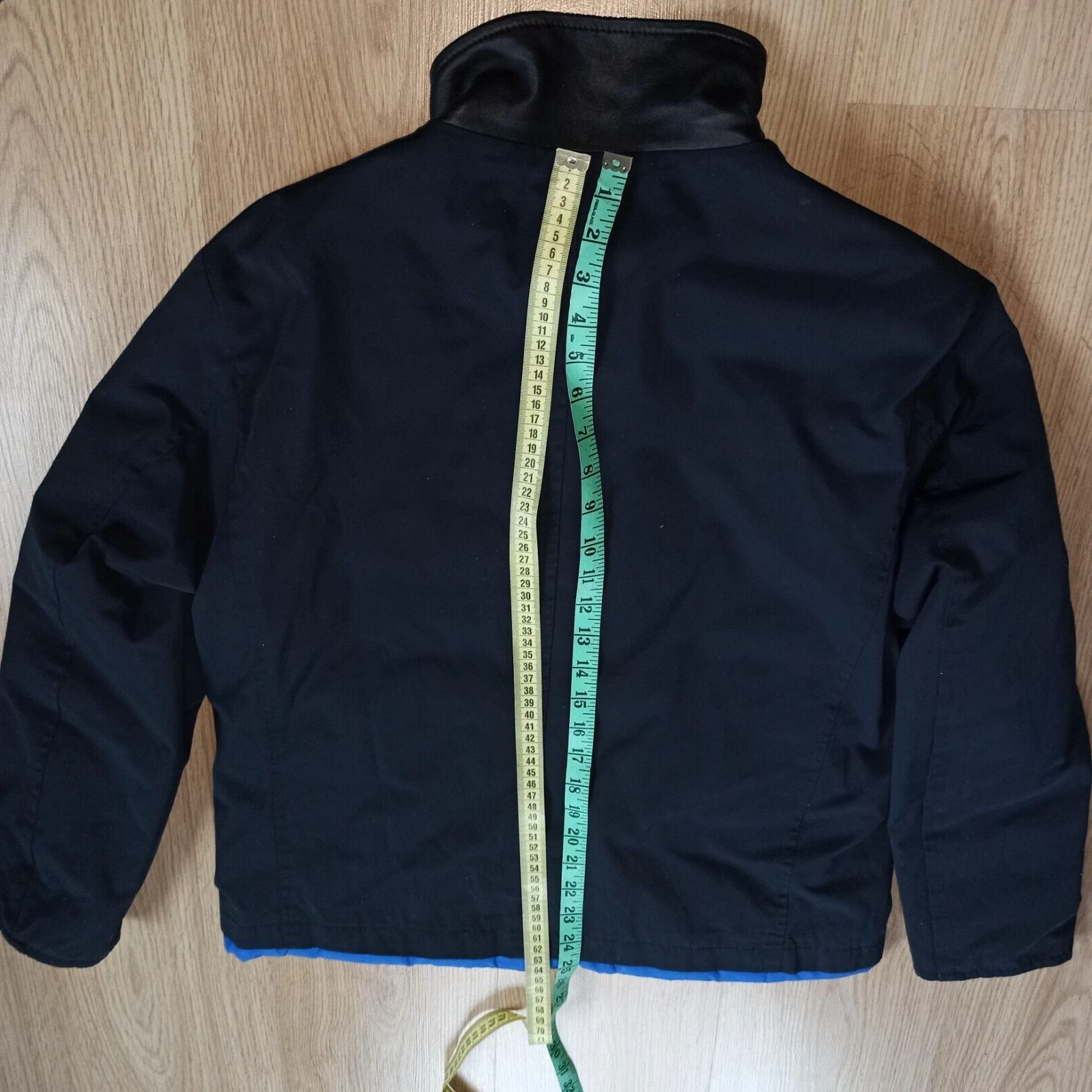 Baldinini mens down quilted reversible nylon leather jacket coat - product detail image 14