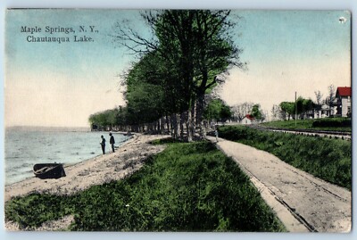 Maple Springs New York NY Postcard Chautauqua Lake Exterior View c1910