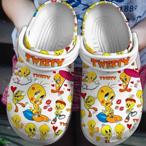 Custom Name Tweety Bird Clogs Shoes