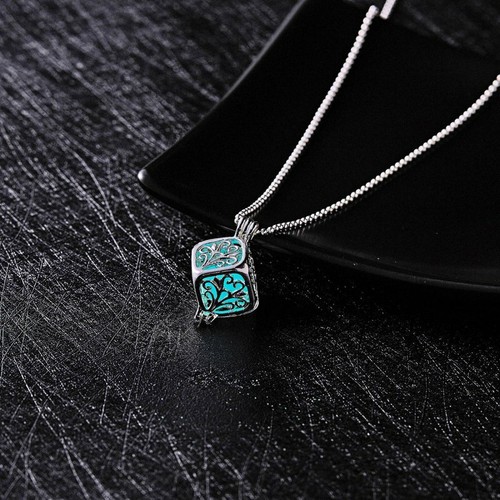 Collar colgante Sirena Búho que brilla en la oscuridad luminoso Steampunk joyería regalos - Imagen 23 de 30