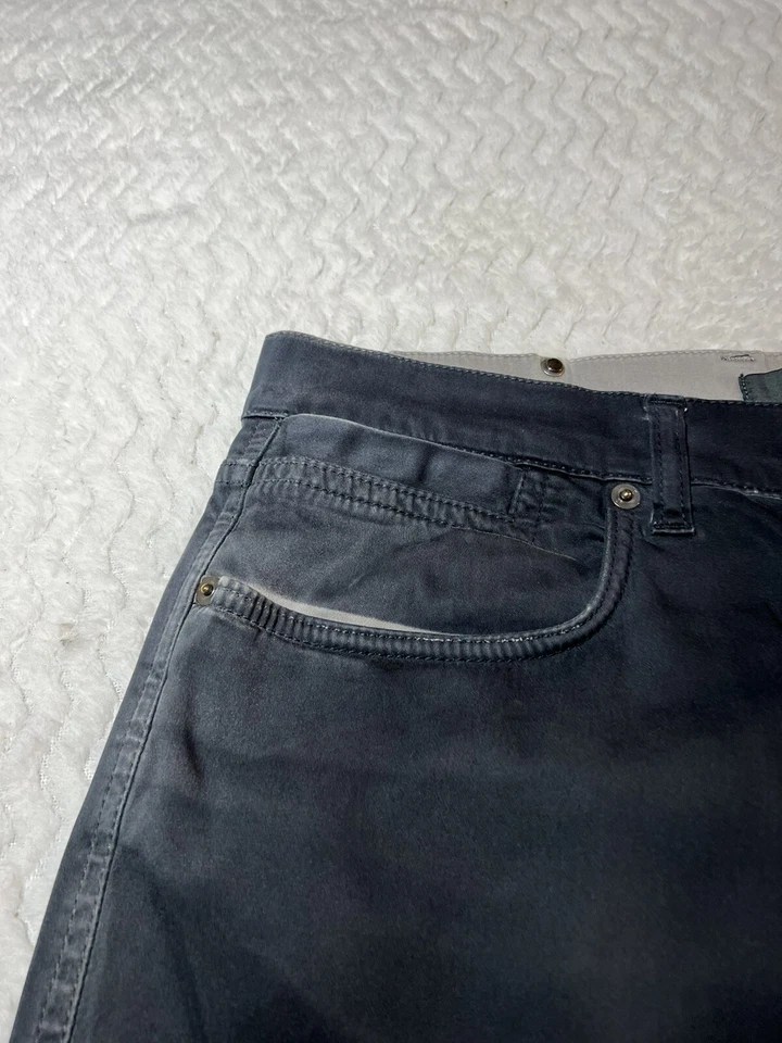 Ermenegildo Z Zegna Mens 32R Wash City Fit Straight Leg Stretch Black Chino - Image 3 of 4