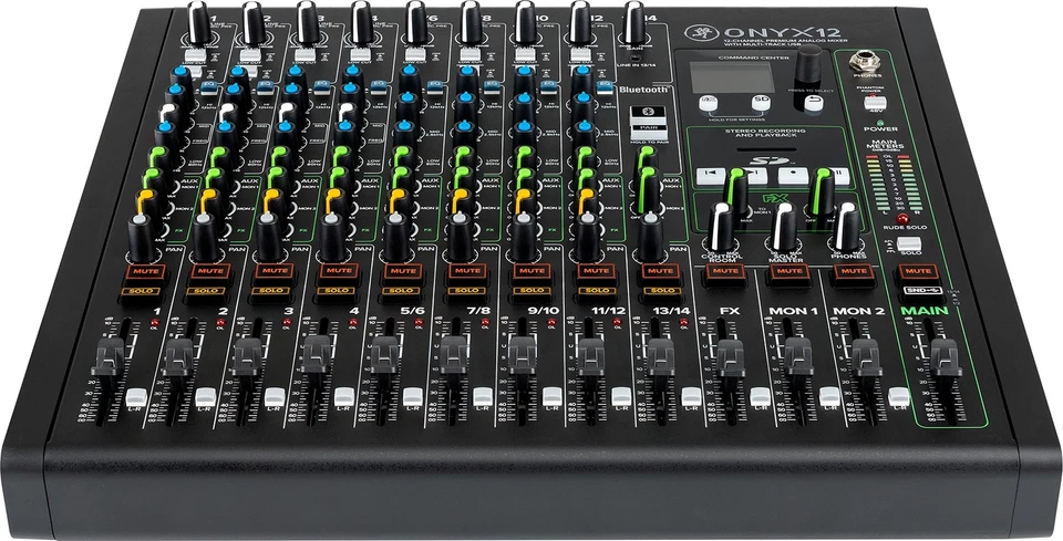 Mackie ONYX12 12-Channel Analog Mixer w/ Multi-Track USB/3-Band EQ+Bluetooth - Image 3 of 4