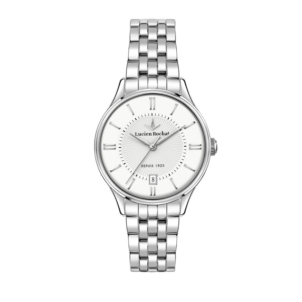 Orologio LUCIEN ROCHAT donna Charme data acciaio / bianco R0453115504