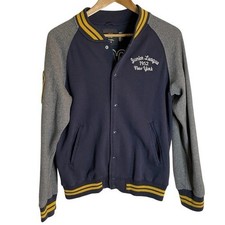 H M G. Mills Junior League 1952 NY Letterman Navy Blue  Grey Jacket Size 14Y