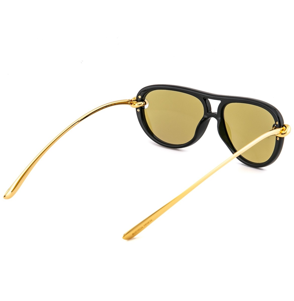 BOTTEGA VENETA 1418 KNOT Pilot BV1418S Gold Black Unisex Metal
