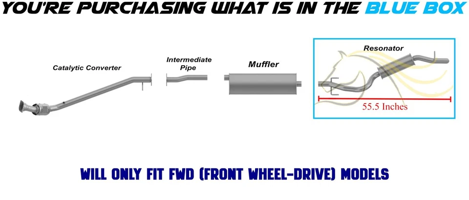 Conjunto de resonador de acero inoxidable se adapta a: Oldsmobile Silhouette 2002-2004 3,4 L Foto 3 de 4