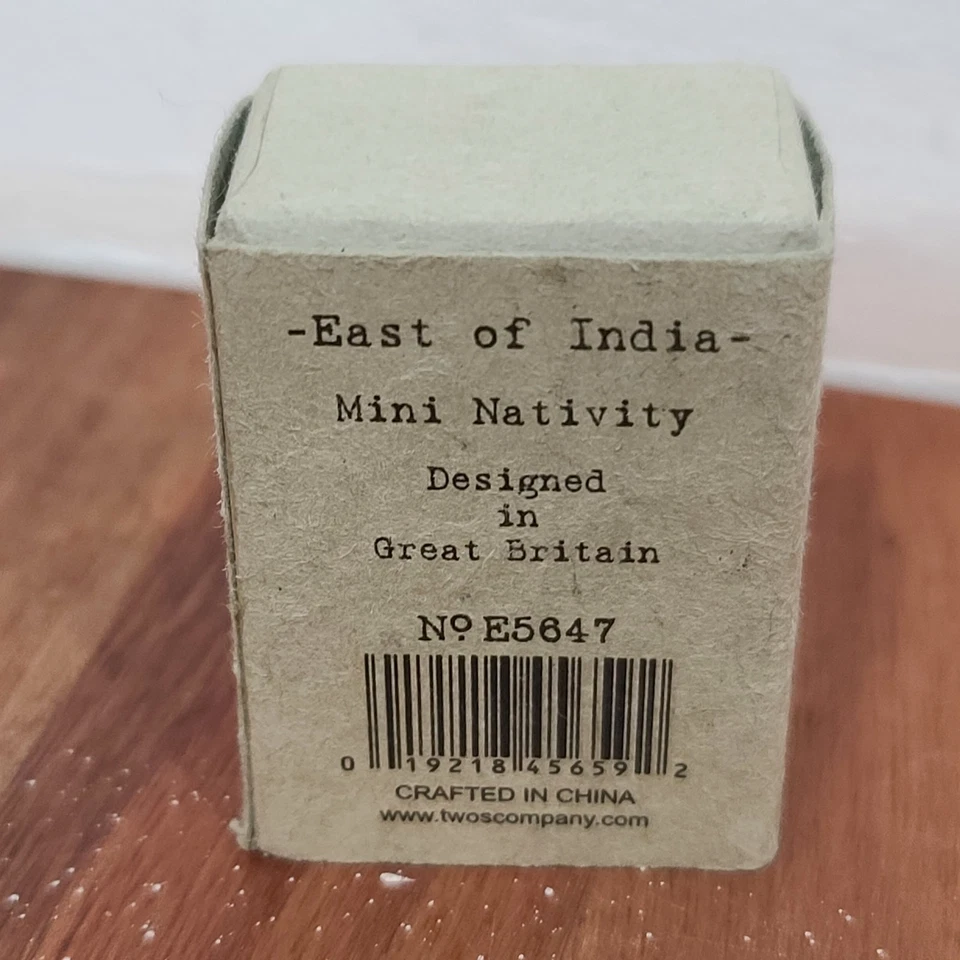 MINI Belén Porcelana Matchbox Regalo | Adorno Navidad Este de la India Foto 3 de 4