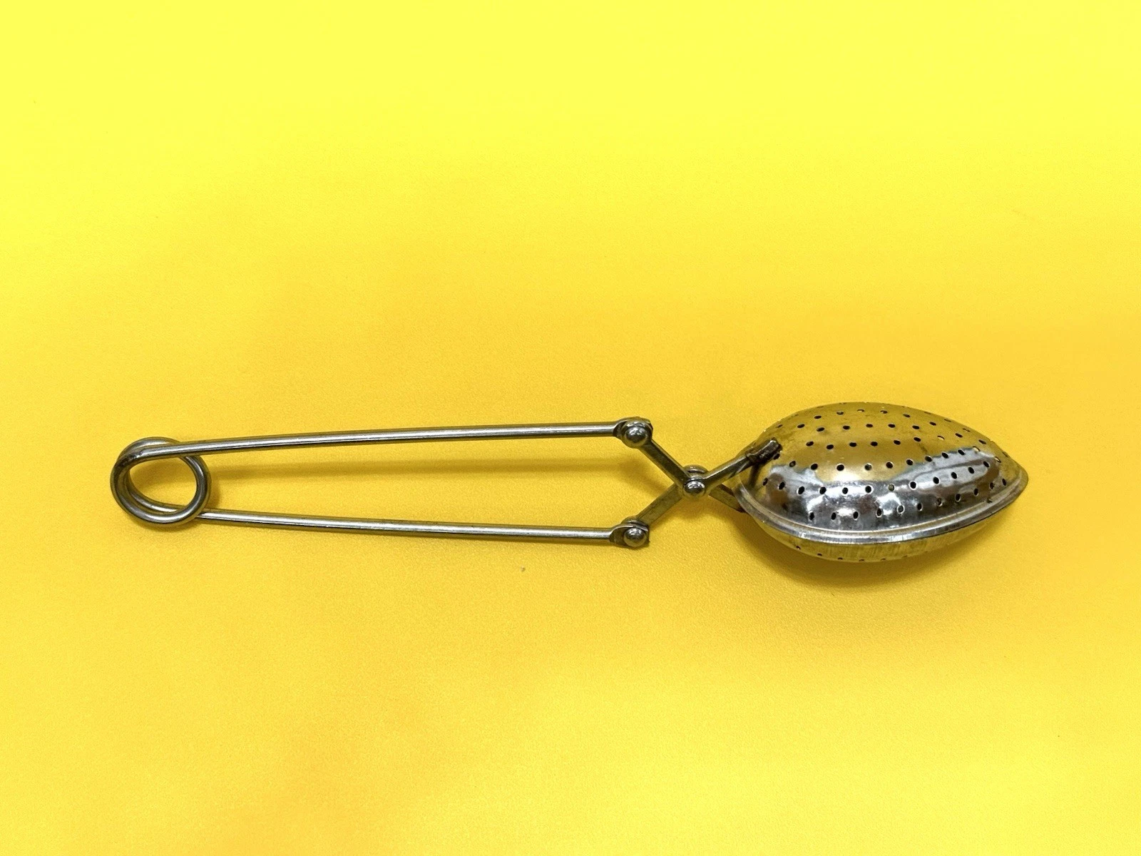 Vintage Japanese Tea Leaf Infuser Spoon Strainer 6in Metal