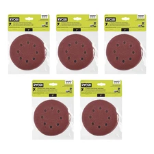 35-piece 5 In. Random Orbit Sand Paper Assortment Set - 80, 120, And 220 Grit |