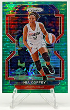 2022 Panini Prizm WNBA #82 Nia Coffey Green Pulsar /25 Atlanta Dream