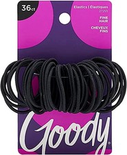 Goody Ouchless Hair Elastics, Black, 36 Count Pack of 1