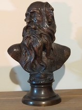SCULTURA IN BRONZO BUSTO AUTORITRATTO DI VINCENZO GEMITO FIRMATO E PUNZONATO 