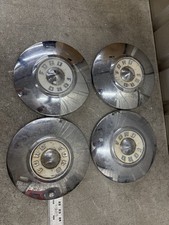 1955-1956 Ford Fairlane Thunderbird 10 12 Dog Dish Hubcaps Set Of 4 Original