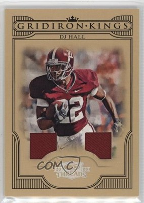 2008 Donruss Threads College Gridiron Kings Materials DJ Hall Rookie RC 0sb5