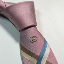 Gucci silk GG narrow necktie luxury men's tie used rare 80s