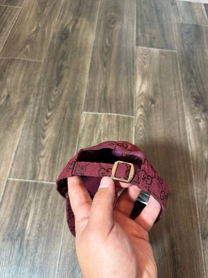 Gucci Cap GG Canvas Baseball Hat Rosso Ancora Red Size M - Image 3 of 4