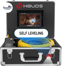 Sewer Camera Self Leveling, 100Ft Drain Pipe Cameras with Meter Counter, 12V 450