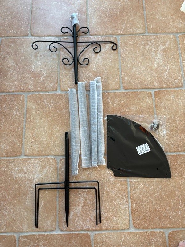 Bird Feeder Pole Stand Squirrel Proof 92 Inch Shepherds Hooks Outdoor Heavy Duty