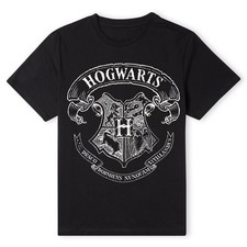 Image of Harry Potter Hogwarts Crest Adults T-Shirt | Official Tee | Black