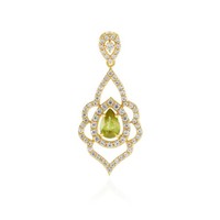 Cavill SilberanhäNger Tropfen 0,58Ct Zirkon 925 Sterlingsilber Gold Damen