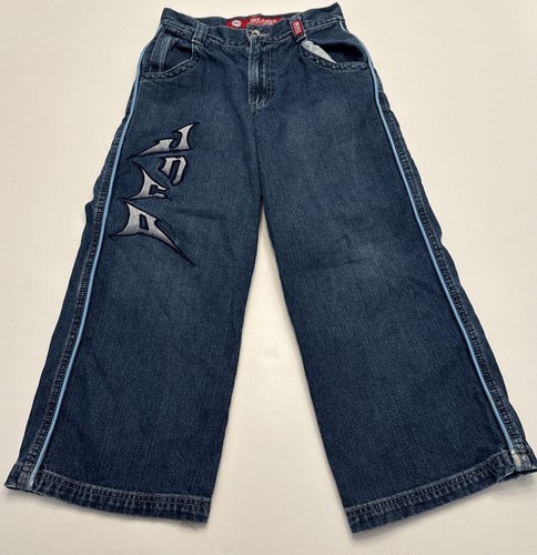 Vintage JNCO Jeans Kids Youth Size 10 Baggy Skater Wide Leg Design Both Sides - Picture 8 of 20