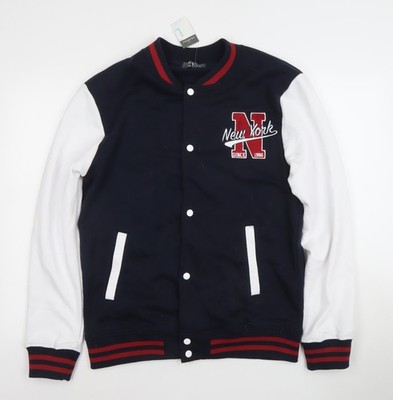 Primark Herren blau College Jacke Large New York College Stil